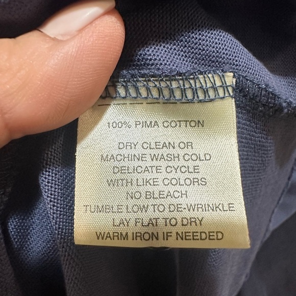 Robert Barakett Dark Blue Long Sleeve Polo Size XXL FLAWLESS 100% Pima Cotton - Picture 4 of 4